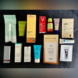 Skincare variety samples